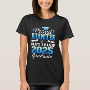 Camiseta Tia Orgulhosa da Turma de Graduados Cum Laude de 2