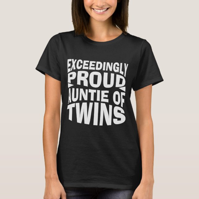 Camiseta tia orgulhosa de gêmeos (Frente)