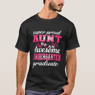 Camiseta Tia Orgulhosa de Graduado no Jardim de Infância 20