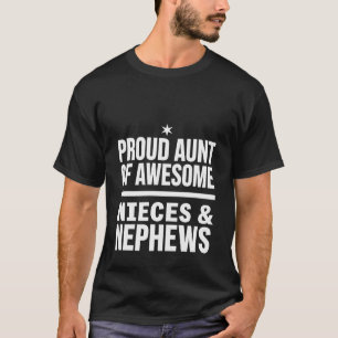 Camiseta Tia Orgulhosa de Sobrinhos e Sobrinhas Incríveis