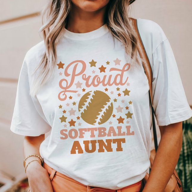 Camiseta Tia Orgulhosa de Softbol (Criador carregado)
