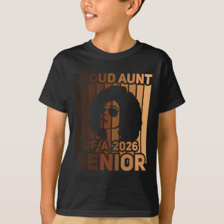 Camiseta Tia Orgulhosa De Um Afro-Americano Sênior De Melan