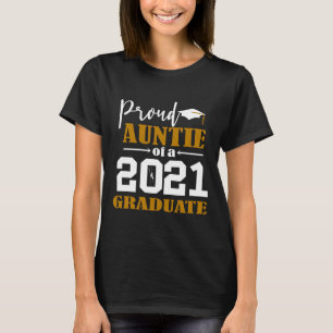Camiseta Tia orgulhosa de um Formando branco de 2021