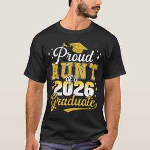 Camiseta Tia orgulhosa de um formando da turma de 2026 Orgu