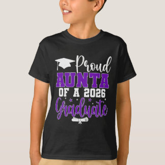 Camiseta Tia Orgulhosa De Um Graduado Da Turma De 2026 Grad