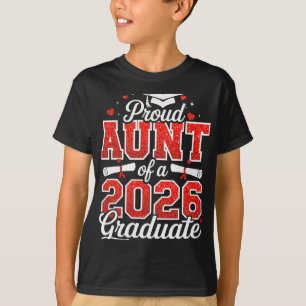 Camiseta Tia Orgulhosa De Um Graduado Da Turma De 2026 Seni