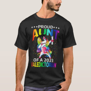 Camiseta Tia Orgulhosa De Um Graduado Da Unicórnio Valedori