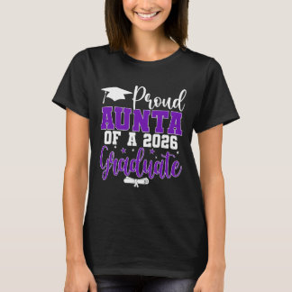 Camiseta Tia Orgulhosa De Um Graduando Da Turma De 2026 Gra