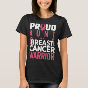 Camiseta Tia Orgulhosa de um Guerreiro do Cancer da Mama