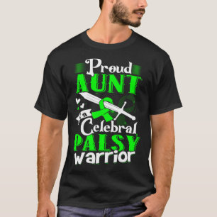 Camiseta Tia Orgulhosa De Um Guerreiro Pálsico Cerebral Awa
