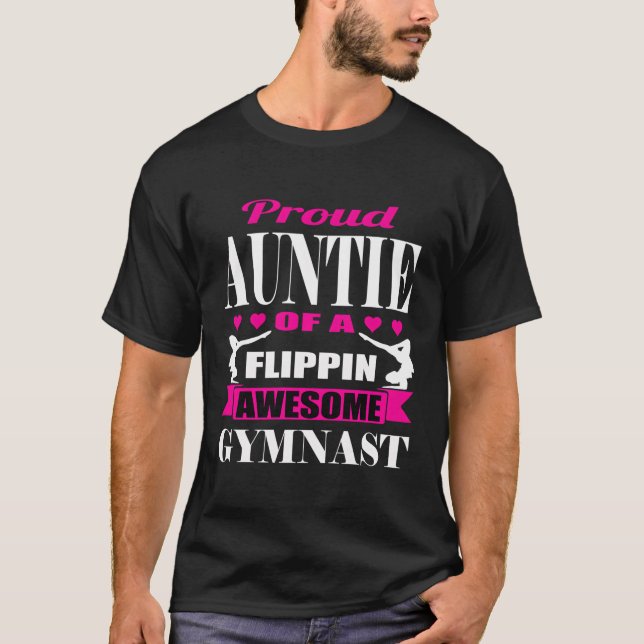 Camiseta Tia Orgulhosa De Um Gymnasti Incrível (Frente)