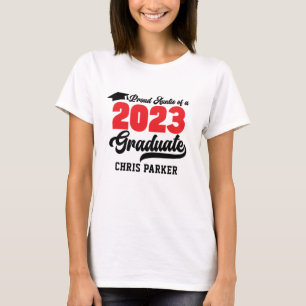 Camiseta Tia Orgulhosa de um Script Vermelho Moderno do For