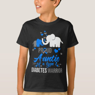 Camiseta Tia Orgulhosa De Um Vendedor De Diabetes Tipo 1