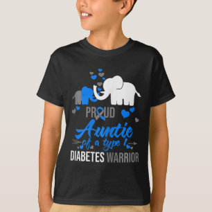 Camiseta Tia Orgulhosa De Um Vendedor De Diabetes Tipo 1