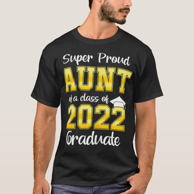 Camiseta Tia Orgulhosa de uma Classe de Formando 2022 (Frente)
