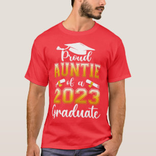 Camiseta Tia Orgulhosa De Uma Classe De Formando 2023 Sen