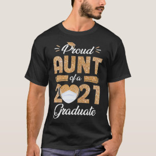 Camiseta Tia Orgulhosa De Uma Classe De Formandos De Máscar