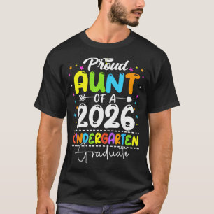 Camiseta Tia orgulhosa de uma turma de graduados do jardim