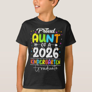 Camiseta Tia orgulhosa de uma turma de graduados do jardim