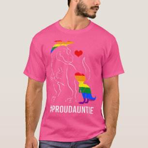 Camiseta Tia Orgulhosa Dinossauro T Rex Mama Lgbt Pride