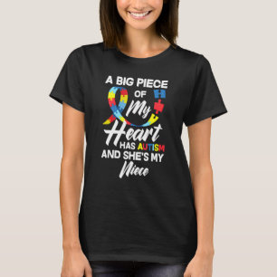 Camiseta Tia Orgulhosa do Autismo Tio Sobrinha Autista Cons