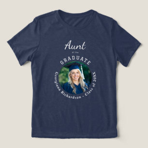 Camiseta Tia Orgulhosa do Graduado Foto Personalizada Forma