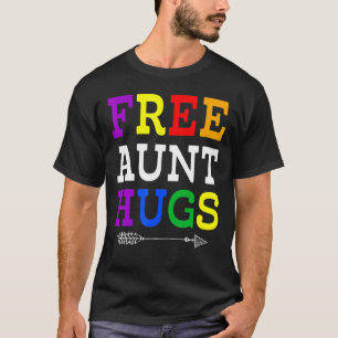 Camiseta Tia Orgulhosa Lgbtq Tia Gratuita Abraço Abraços Ra