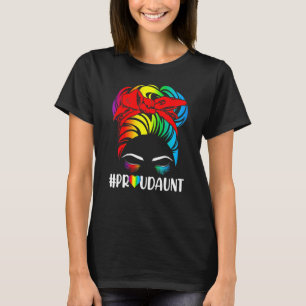 Camiseta Tia Orgulhosa Orgulho Lgbt Sinalizador Gay Lésbica