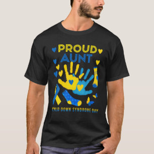 Camiseta Tia Orgulhosa T21 Dia de Sensibilização para a S