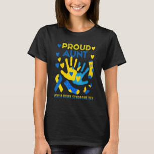 Camiseta Tia Orgulhosa T21 Dia de Sensibilização para a Sín
