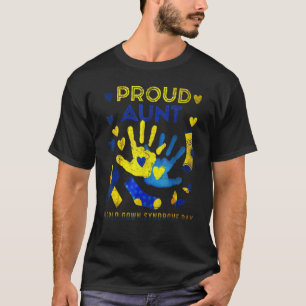 Camiseta Tia Orgulhosa T21 Dia de Sensibilização para a Sín