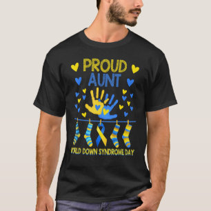 Camiseta Tia Orgulhosa T21 Dia de Sensibilização para a Sín