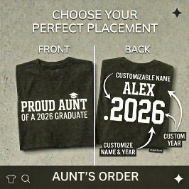 Camiseta TIA ORGULHOSA • Turma de 2026 Formatura Personaliz