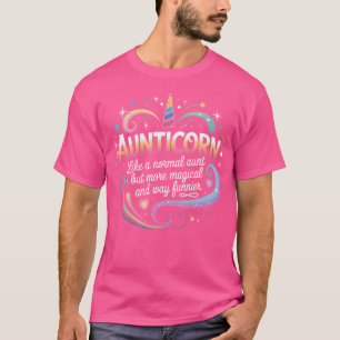 Camiseta Tia Para Mulheres Divertida Tia Unicórnio Mágica D