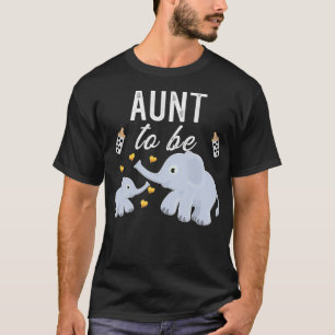 Camiseta Tia Para Ser Uma Tia De Chá de fraldas Elefante
