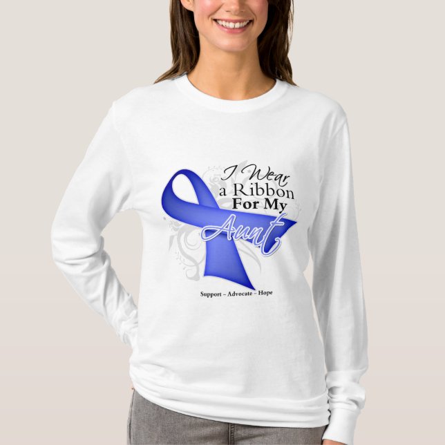 Camiseta Tia Pervinca Fita - cancer de estômago (Frente)
