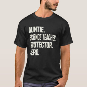 Camiseta Tia Professora de Ciências Protetora Heroína Tia P