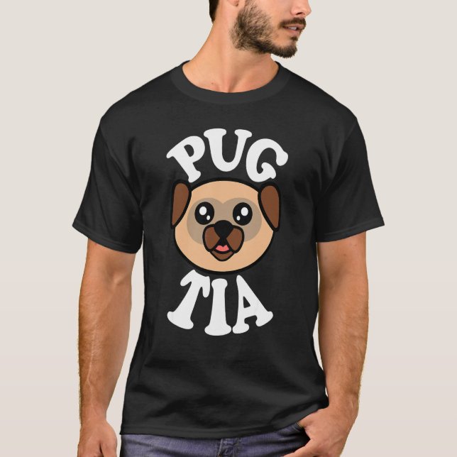 Camiseta Tia Pug Fofa (Frente)
