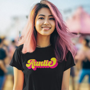 Camiseta Tia retrô colorida