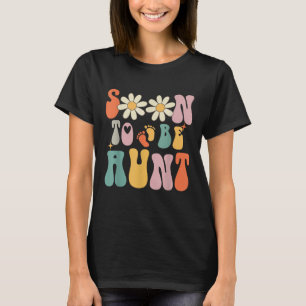 Camiseta Tia Retro Groovy pela Primeira Vez 2025, Em Breve