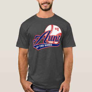Camiseta Tia Rookie de Mães de Tema de Baseball de primeiro