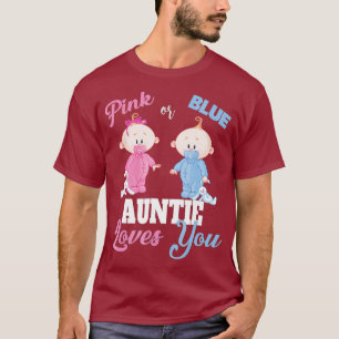 Camiseta Tia Rosa ou Azul ama a Revelação de Você-Gênero