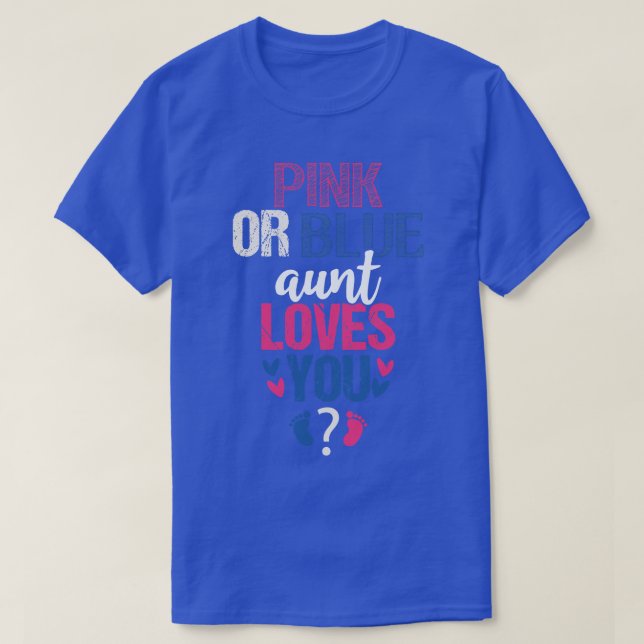 Camiseta Tia rosa ou azul ama você (Frente do Design)
