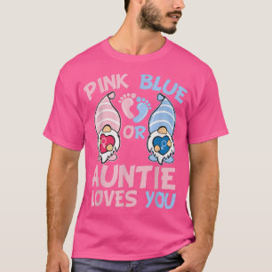 Camiseta Tia Rosa ou Azul ama Você Engraçada Gravidez Anno