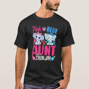 Camiseta Tia Rosa Ou Azul Te Ama Elefante Reveal De Gênero