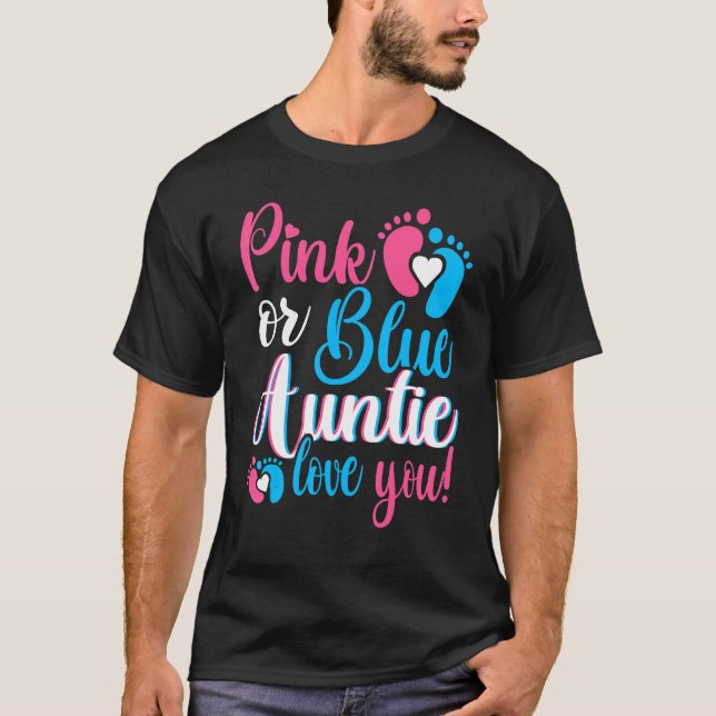 Camiseta Tia Rosa Ou Azul Te Ama Rever Sexo Bebê P (Frente)