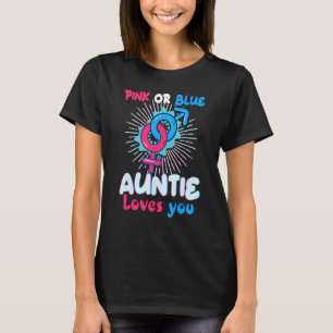 Camiseta Tia Rosa Ou Azul Te Ama Sexo Chá de fraldas R