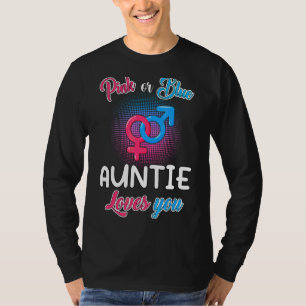 Camiseta Tia Rosa Ou Azul Te Ama Sexo Chá de fraldas R