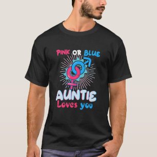 Camiseta Tia Rosa Ou Azul Te Ama Sexo Chá de fraldas R
