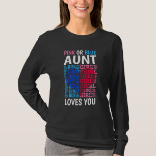 Camiseta Tia Rosa Ou Azul Te Ama Sexo Reveal Bebê Sho